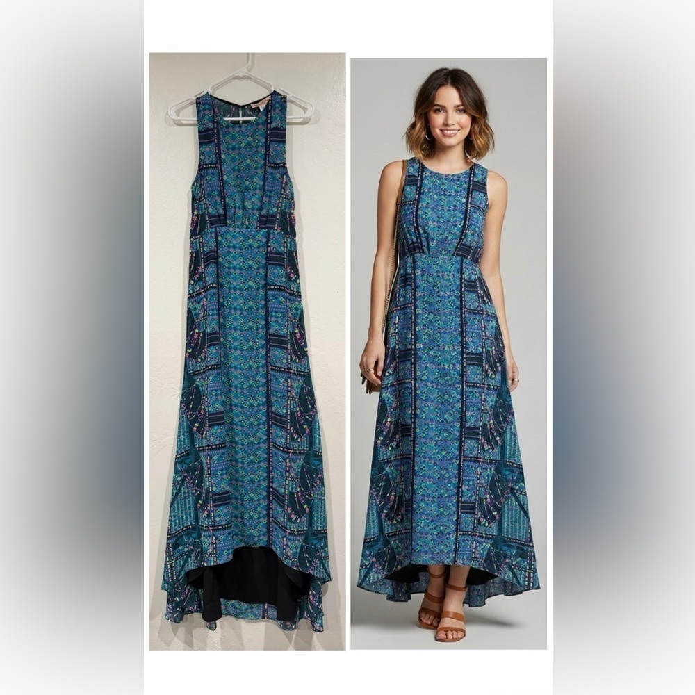 Mara Hoffman Blue Patterned Maxi Dress size 6